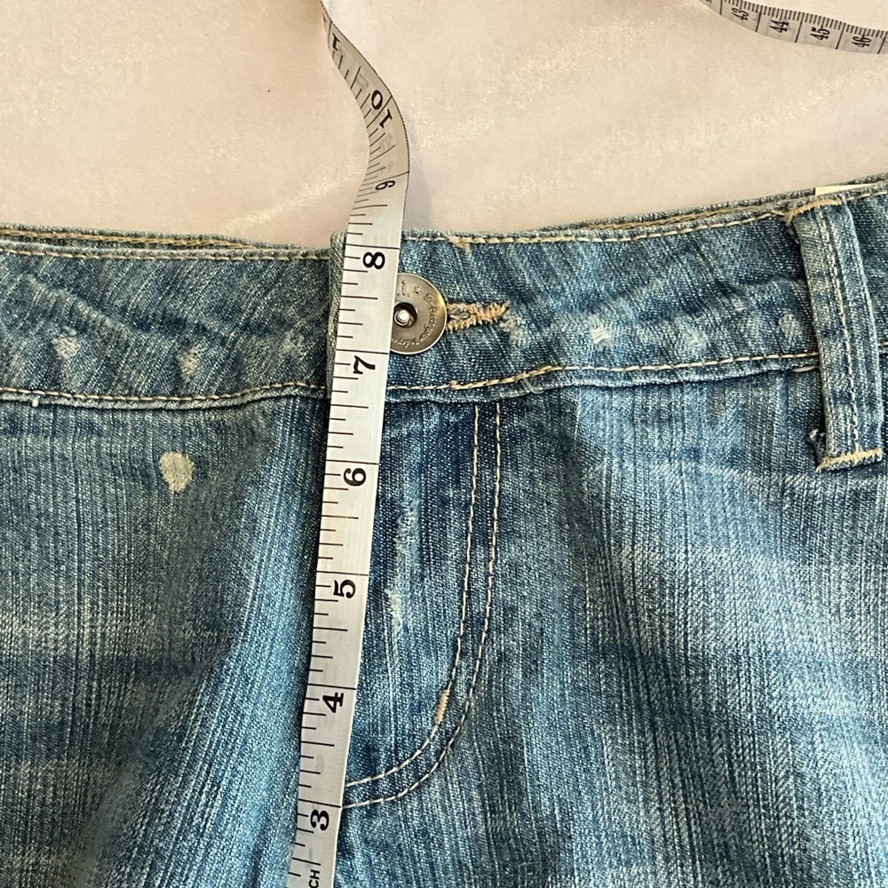 LEI WideLeg Distressed Blue Jeans size 5 - Picture 11 of 13